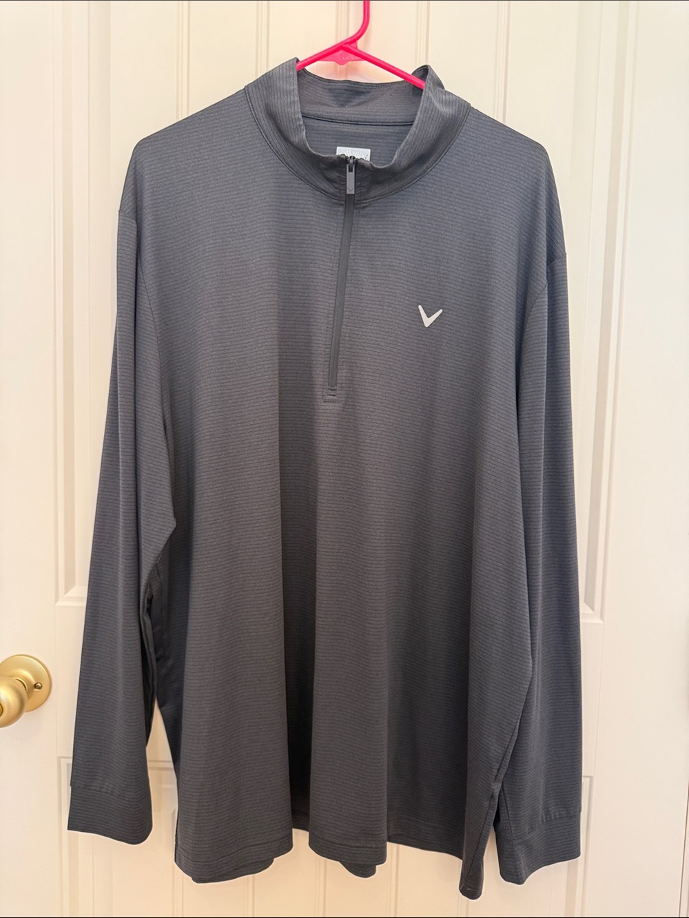Callaway Men's Dark Gray Zip-Up Performance Sweater